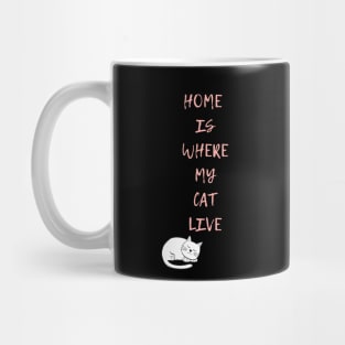 Home is where my cat live Mug